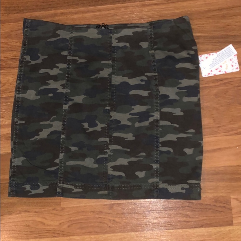 Free People Camo Skirt